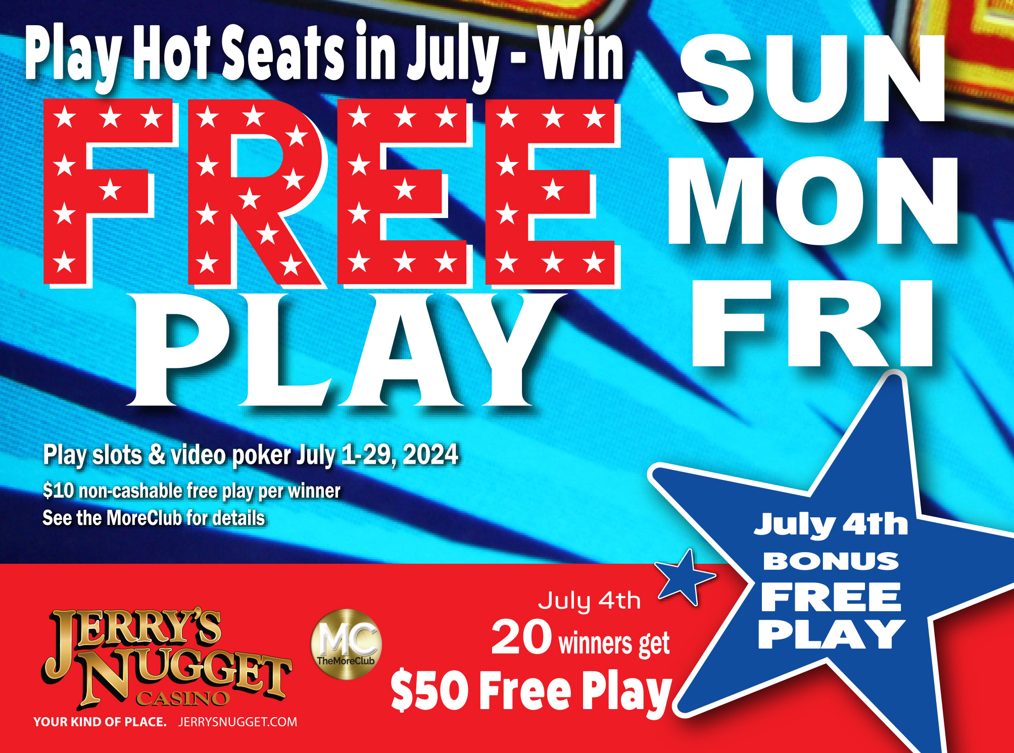 2024 July Hot Seat Free Play Giveaway