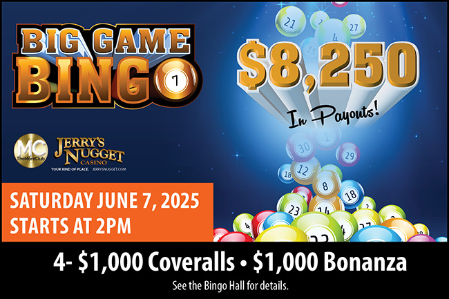 $8,250 Bingo Big Game June 7